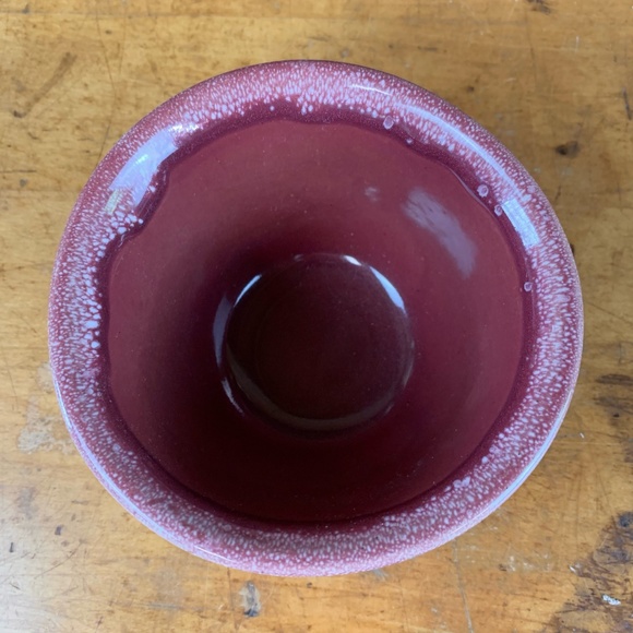 Vtg Western Stoneware Burgundy Ringed Bowl - Picture 3 of 7
